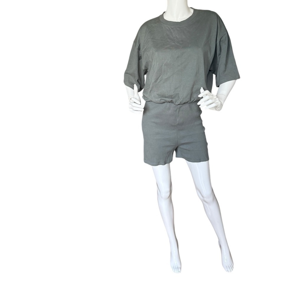 Zara sage green biker short jumper size L